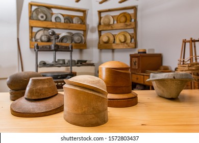 Hat molds in the old straw hat making factory in Domžale - Powered by Shutterstock