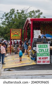 HATCH, NEW MEXICO - SEPTEMBER 4, 2021: The Hatch Chile Market Selling Fresh And Roasted Chiles During The Annual Hatch Chile Festival.