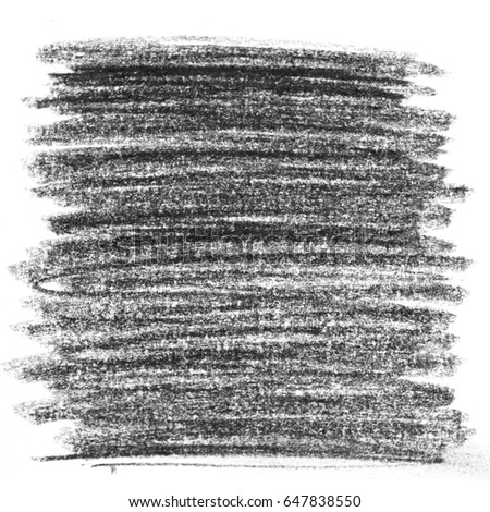 Hatching grunge graphite pencil background and texture isolated on white background, design element. Black pastel.