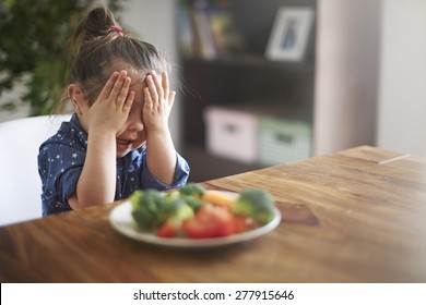 I hate a vegetables! I'm not eating this! - Shutterstock ID 277915646