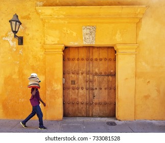 hat's sailer in Cartagena Colombia  - Shutterstock ID 733081528
