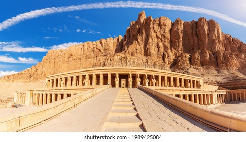 Hatshepsut's Temple and the cliffs, Luxor, Egypt