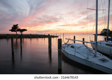 Hatteras Island Boatyard At Dusk