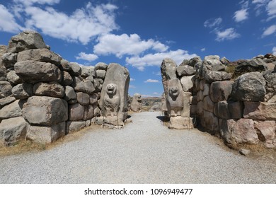 Hattusha Antique City.Lion Gate. CORUM/TURKEY 26.07.2013 