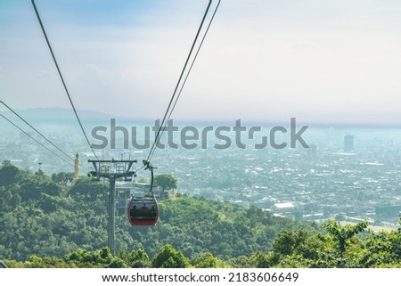 Hatyai Cable Car You can also launch vivid in the sky overlooking the city of Hat Yai, Thailand.