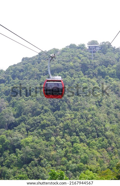 Hatyai Thailand - 01 May
2022 :Hatyai Cable car is landmark view point at Hatyaitown 
Songkhla Thailand.