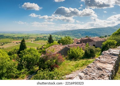 Haut Languedoc countryside in spring, in Hérault, Occitanie, France