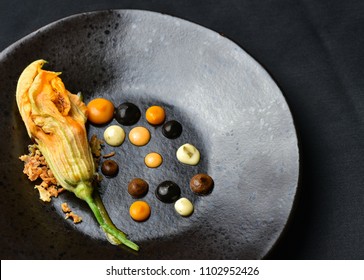 Haute Cuisine Appetizer With Pumpkin