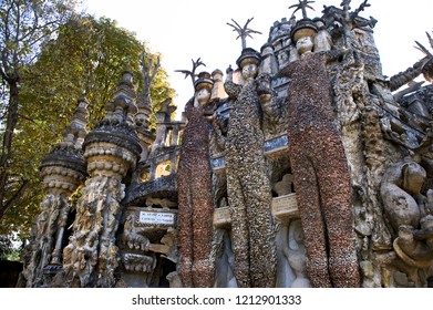 Hauterives, France - October 27 2010: Ideal Palace By Ferdinand Cheval