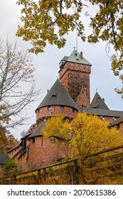 Haut-Koenigsbourg Castle In Autumn, Alsace,  France