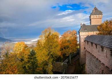 Haut-Koenigsbourg Castle In Autumn, Alsace,  France