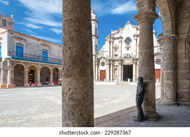 The Havana Cathedral On A Beautiful Sunny Day