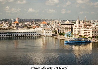 Havana Cityscape With Harbor In Cuba