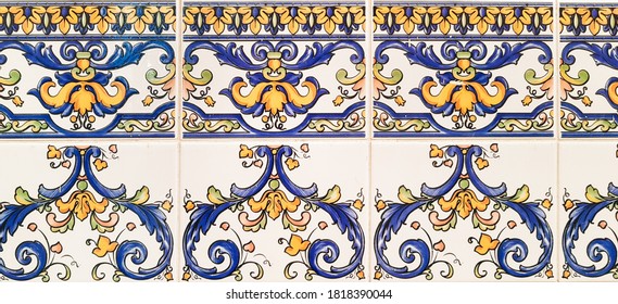 Havana, Cuba, 12.22.2019: Closeup Cement Ornament Cuban Tile In Havana