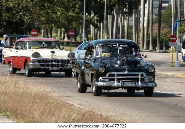 Havana, Cuba, 18.01.2017 Cuban cars: a living
classic car museum in
Cuba