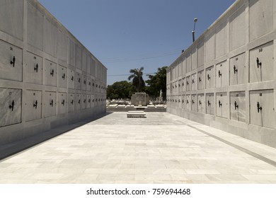 Havana, Cuba - 25 April, 2017. Gravestones Of The Revolutionary Armed Forces In The Cemetery Of Havana.