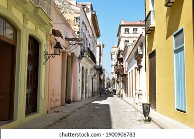 Havana, Cuba - May 9, 2019: A street in La Habana Vieja (Old Havana), the old city center, which is a UNESCO World Heritage Site. - Shutterstock ID 1900906783