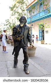 Havana, Cuba - October 2019 : The Statue Of El Caballero De París Or The Gentleman From Paris, A Famous Statue In Havana, Cuba.