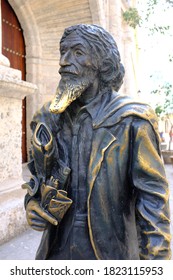 Havana, Cuba - October 2019 : The Statue Of El Caballero De París Or The Gentleman From Paris, A Famous Statue In Havana, Cuba.