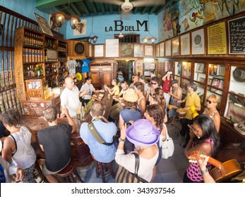 HAVANA,CUBA - NOVEMBER 12, 2015 : La Bodeguita Del Medio, A Worldwide Famous Cuban Restaurant