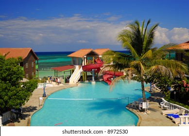Having fun at a beautiful Jamaican resort