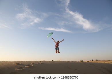 Having fun in the desert