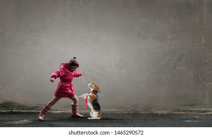 Having winter fun with pet friend - Shutterstock ID 1465290572