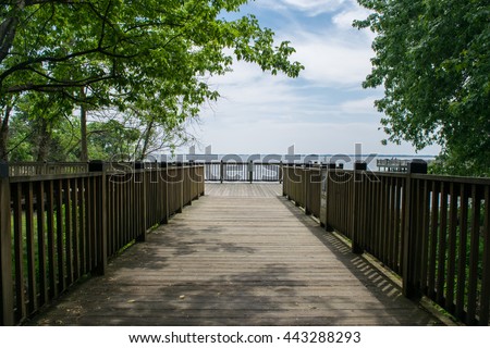 Havre De Grace, Maryland Boardwalk on a sunny day