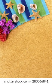 Hawaii Beach Background Border Copy Space Vertical