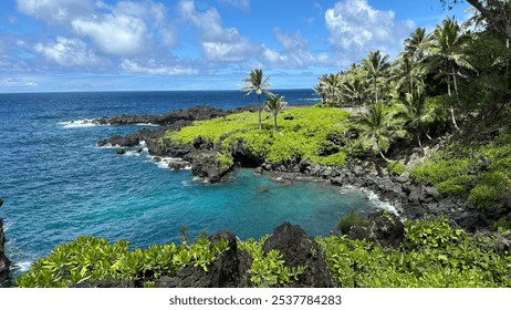 Hawaii Black Sand Beach, Rocky Coasts - Powered by Shutterstock