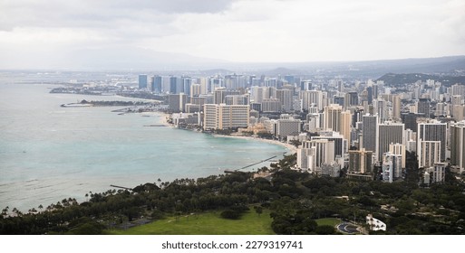 Hawaii honolulu cityscape overview scenic point lookout. - Shutterstock ID 2279319741
