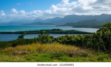 Hawaii Island View Of Ocean And Mountain Landscape