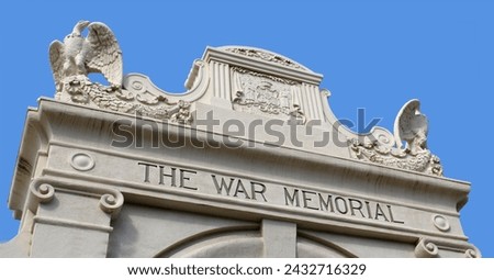 Hawaii, landmark and gate of war memorial for soldier, military and honour to service of veteran. Waikiki Natatorium, architecture and island for history of army for world, death and freedom