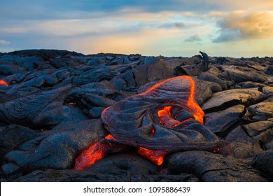 Hawaii Lava Flow On The Big Island