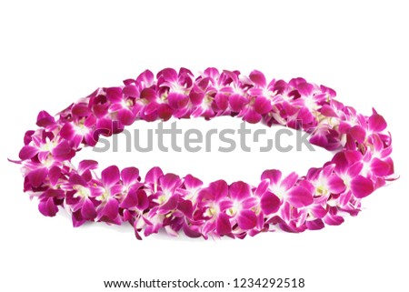 Hawaii Lei Garland from orchids of Thailand for Graduation Day