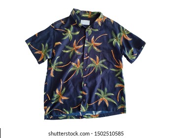 Hawaii Shirt Isolated On White Background With Clipping Path.