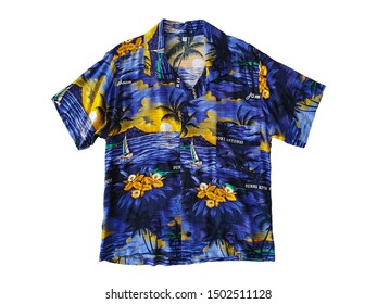 Hawaii Shirt Isolated On White Background.