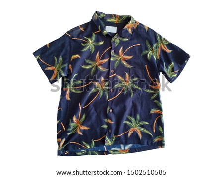 Hawaii shirt isolated on white background with clipping path.