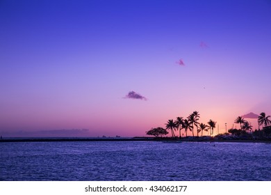 Hawaii Sunset Waikiki Honolulu Oahu