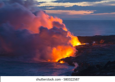 Hawaii Volcano Lava Flow