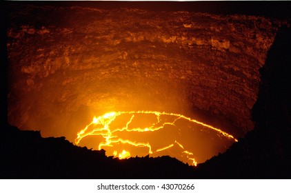 Hawaii Volcano Lava Lake Puu Oo Volcano