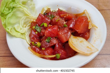 Hawaiian Ahi Tuna Poke With Maui Onions