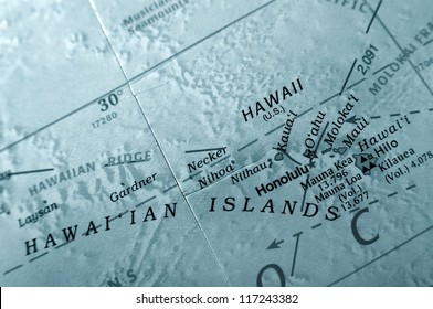 Hawaiian Islands On A Globe