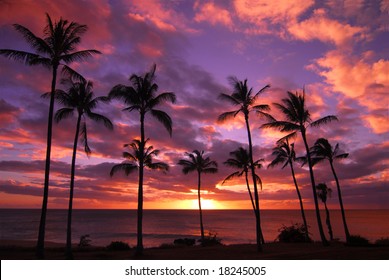 Hawaiian Sunset Molokai Hawaii