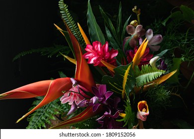 Hawaiian Tropical Flowers Bouquet Colourful Beautiful Flower Arrangement 