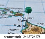 Hawi, Hawaii marked by a green map tack. The community of Hawi is located in Hawaiʻi County, HI.