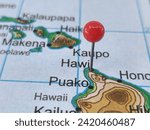 Hawi, Hawaii marked by a red map tack. The community of Hawi is located in Hawaiʻi County, HI.