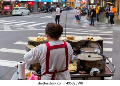 Hawker Food In Ximending Taipei,taiwan.