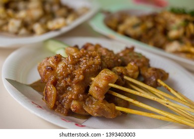 Hawker Stand Sate Skewers In Singapore