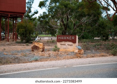 Hawker Town Welcome Sign - South Australia 